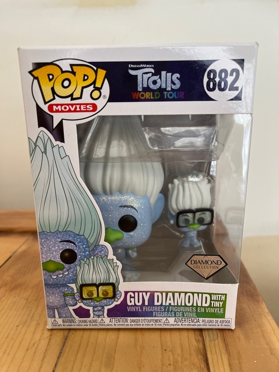 Funko Other - Funko Pop! Movies Trolls World Tour Guy Diamond #882 Diamond Collection